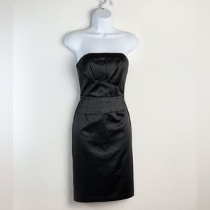 White House Black Market Black Strapless Dress Sz 2